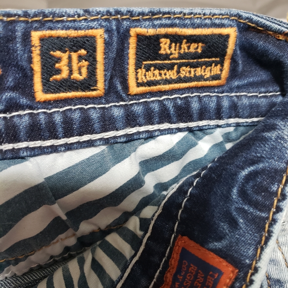 Men's Rock Revival Jeans. Ryker size 36x30 Regular Straight